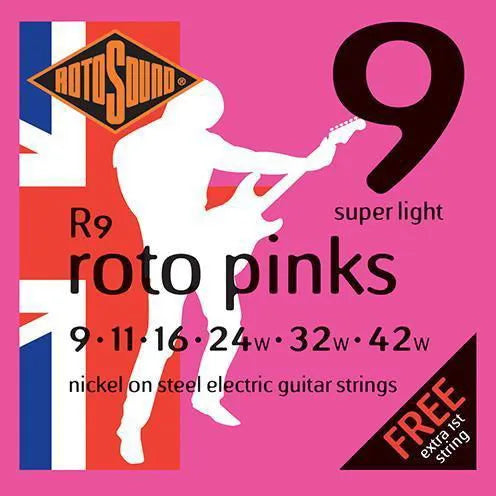 Electric Guitar String Set Nickel Roto Pinks 09/42 R9-Strings - Electric Guitar-Muso's Stuff 