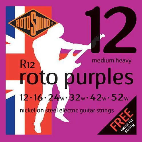 Electric Guitar String Set Nickel Roto Purples 12/52 R12-Strings - Electric Guitar-Muso's Stuff 