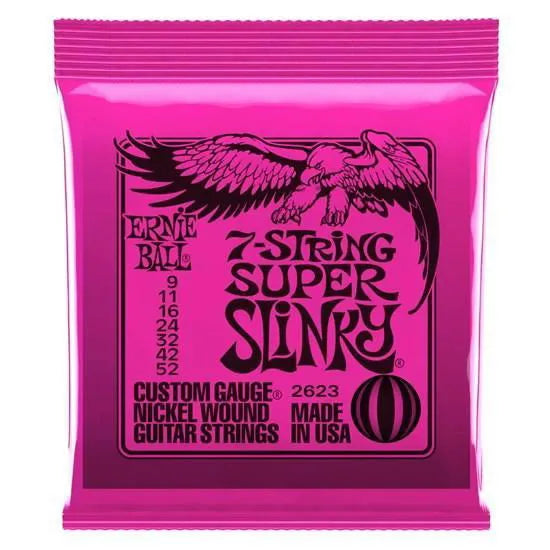 Ernie Ball - Electric Guitar 7 Strings Set 09/52 Super Slinky-Strings - Electric Guitar-Muso's Stuff 