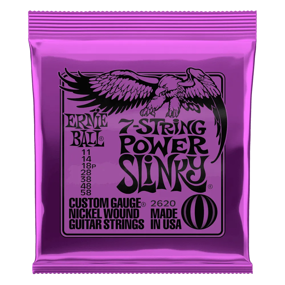 Ernie Ball - Electric Guitar 7 Strings Set 11/58 Power Slinky-Strings - Electric Guitar-Muso's Stuff 