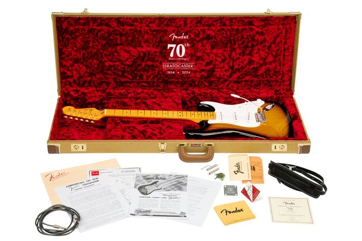 70th Anniversary American Vintage II 1954 Stratocaster, Maple Fingerboard, 2-Color Sunburst - Muso's Stuff