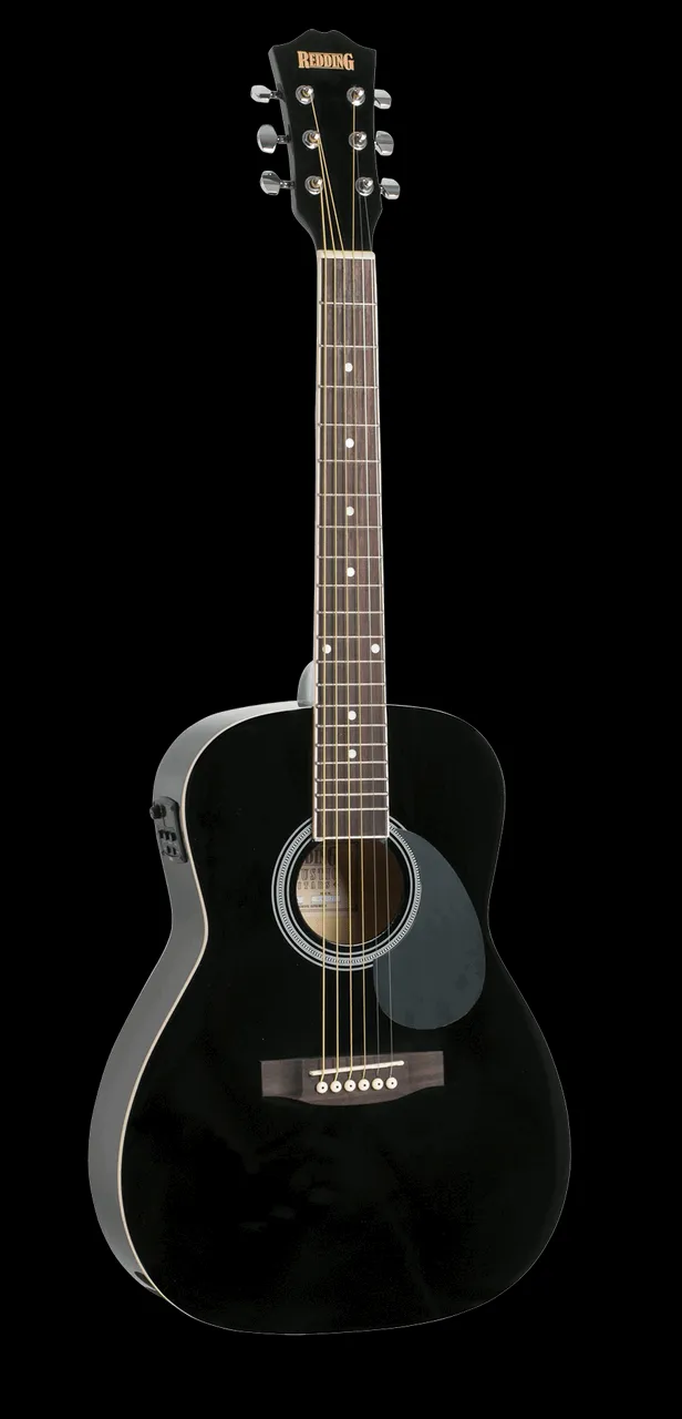 3/4 Electric/Acoustic Guitar Black--Muso's Stuff 