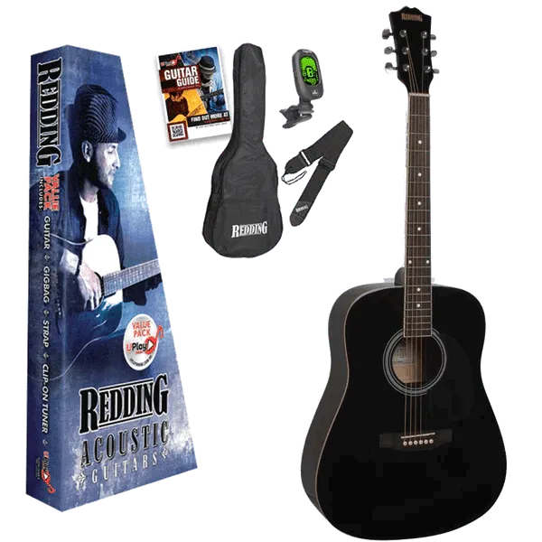 Acoustic Pack Black-Guitars - Acoustic-Redding-Muso's Stuff 