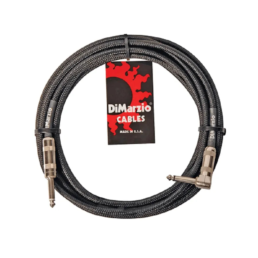 18 Ft Guitar Cable Black Straight - R/Angle Jacks-Accessories - Cables & Adaptors-Muso's Stuff 