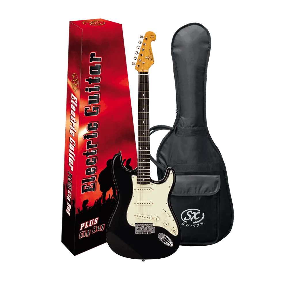 Sc Style Guitar SSS Black W/Bag And Dvd-Guitars - Electric-Essex-Muso's Stuff 