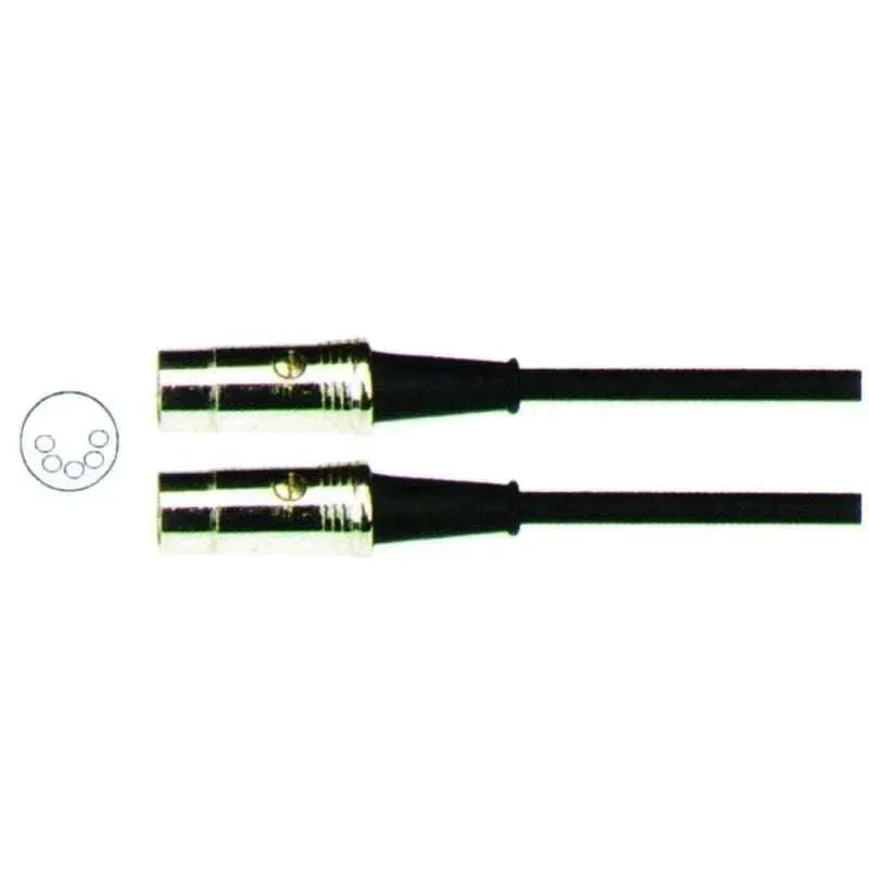 Carson RMD03 Rocklines 3ft Midi Cable, Chrome Plugs, 6mm O/D Black--Muso's Stuff 