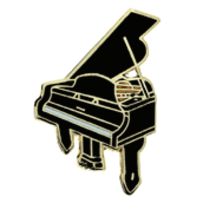 MINI PIN GRAND PIANO BLACK-Print Music-Muso's Stuff