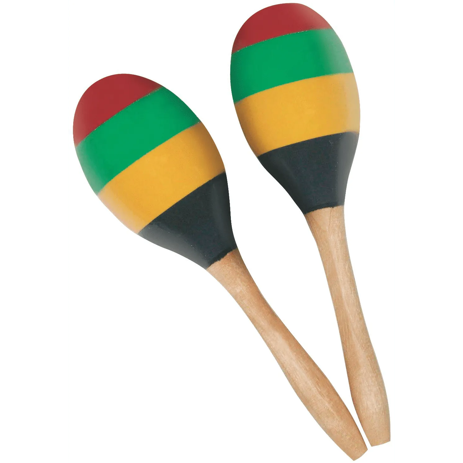 9 Inch Long Maracas Wooden W/Multi Coveredlours-Drums & Percussion - Percussion-Muso's Stuff 