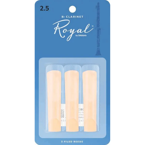 Rico Royal - B Flat Clarinet Reed 2.5 Q/P03 Royal-Orchestral - Woodwind - Accessories-Rico Royal-Muso's Stuff 