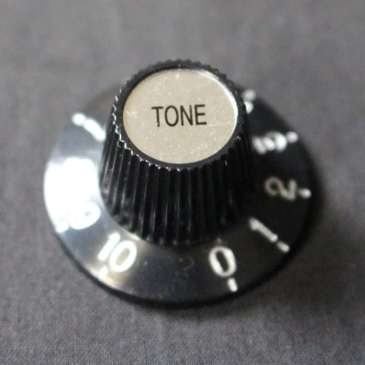 Tone Knob Vintage Sc Style Black W/Silver-Guitars - Parts and Accessories-AMS-Muso's Stuff 