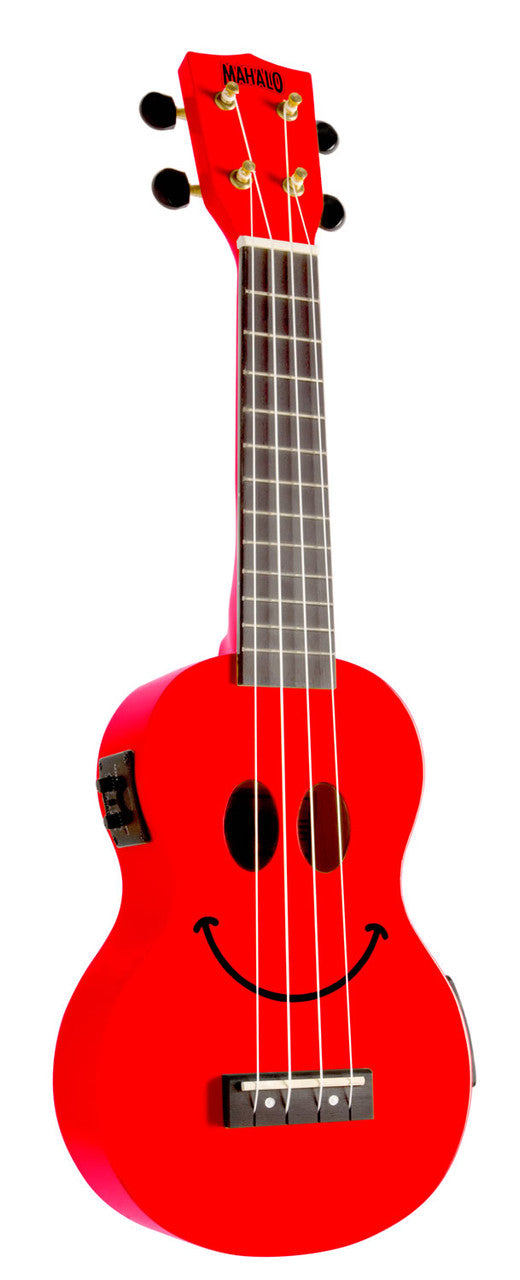 Mahalo Smiley Face Ukulele Elec/Acou