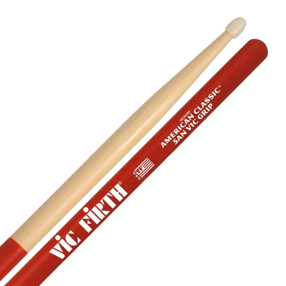 American Classic Wood Tip 5A W/Vic Grip-Drums & Percussion - Sticks & Mallets-Muso's Stuff 